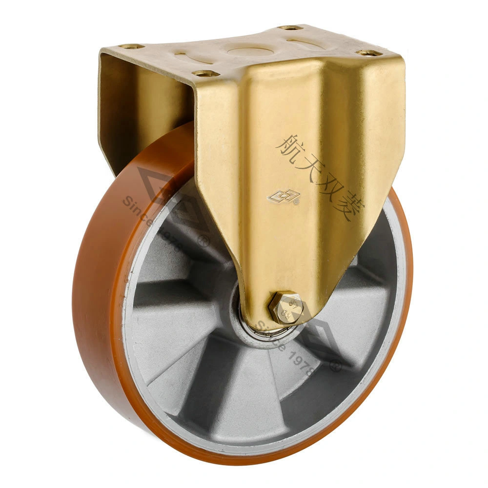 Directional Flat Stamping Heavy Duty Aluminum Core Polyurethane Wheel