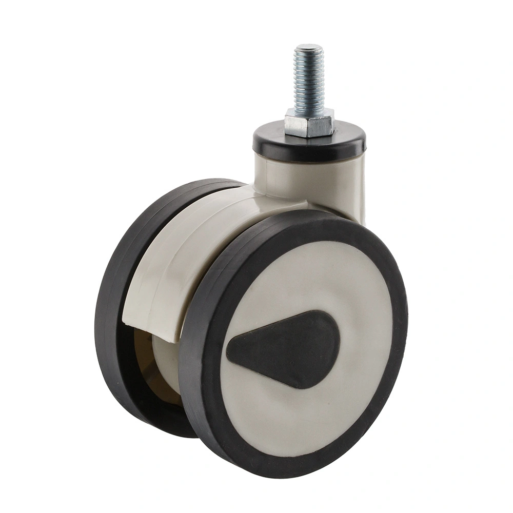 75mm Medical all plastic caster with precision ball bearing in swivel head