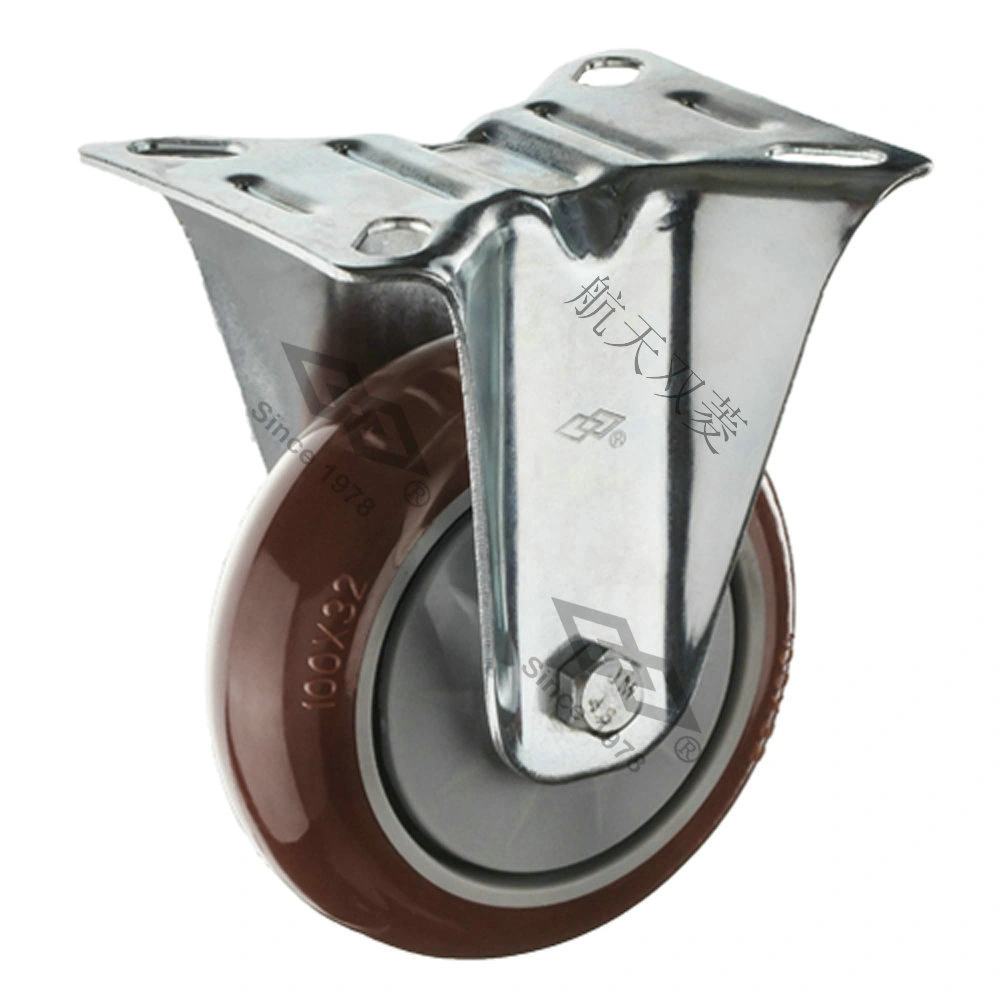 Light flat polyurethane casters
