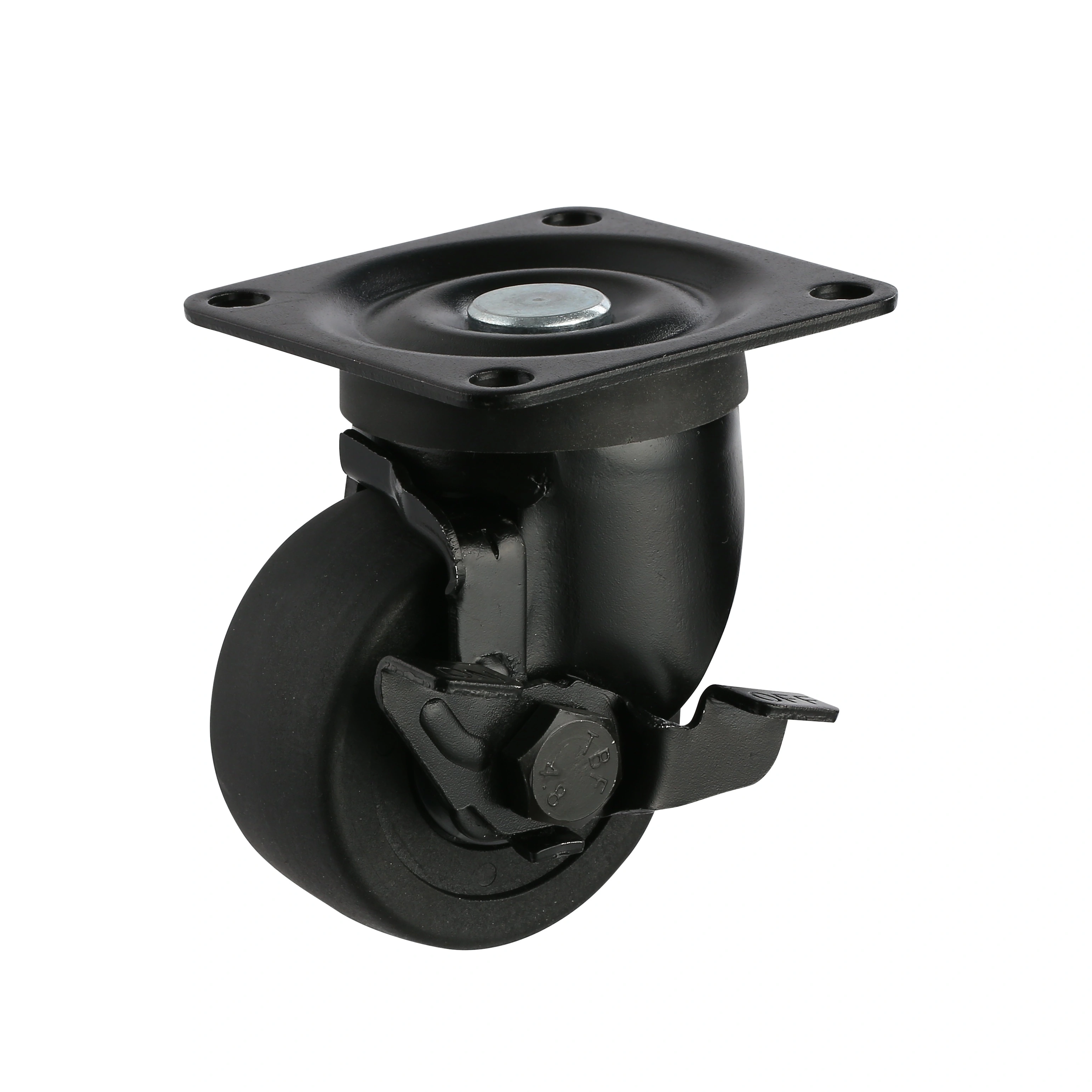 50mm Equipment caster with nylon wheel steel housing with electrophoresis